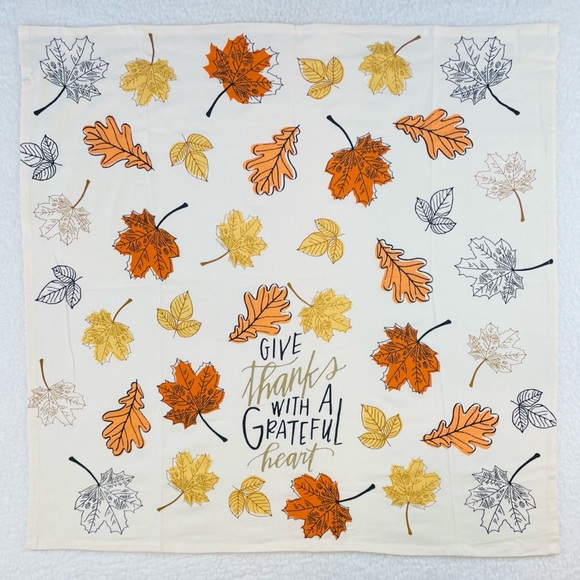 MAINSTAYS • Cream/Multi Fall Leaves Thanksgiving Kitchen Towel - Picture 9 of 10